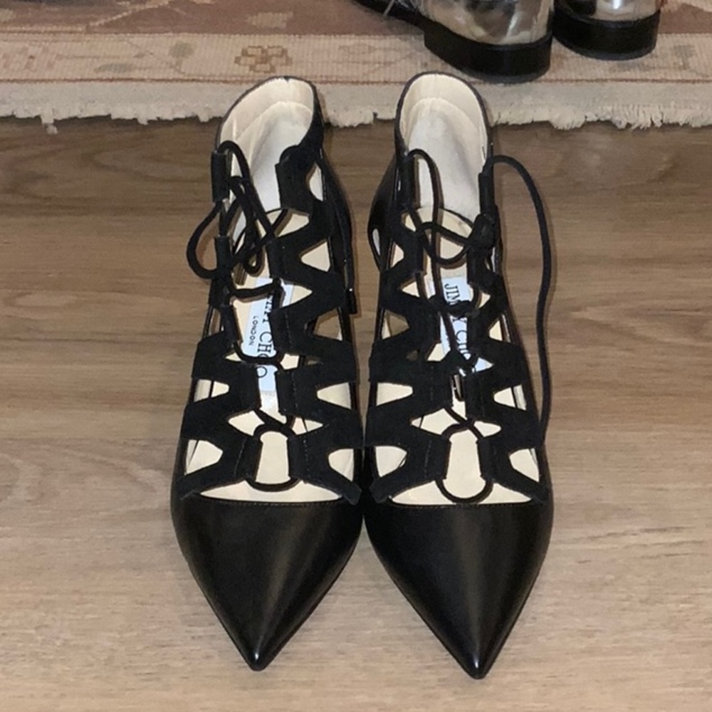 Jimmy Choo Dixon leather and suede ankle boots